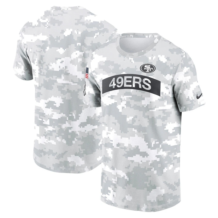 White Camo 49ers 2024 Salute to Service Performance T-Shirt - San Francisco