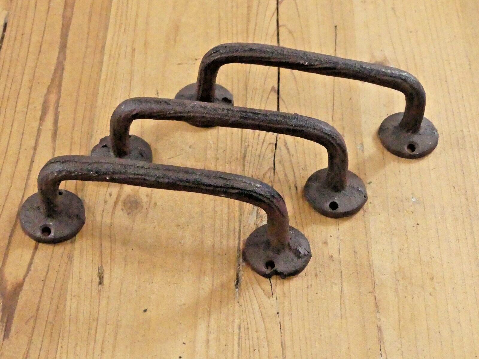 3 Drawer Pulls Handles Rustic Door Hardware Cabinet Drawer Fence Dresser... - $14.99