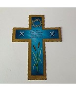 Holy communion card vtg paper ephemera Catholic Christian 1987 cross Fra... - £11.85 GBP