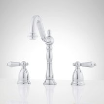 Signature Hardware 329337 Victorian Widespread Bathroom Faucet with Pop-Up Drain - £215.46 GBP