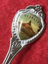 Travel Souvenir State 3.5&quot; Demitasse Collector Spoon - Nebraska Outdoor ... - £4.61 GBP