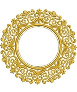 Round Frame for Monogram - Letters Not Included, Machine Embroidery Desi... - $6.09 CAD