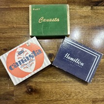 Vintage Canasta Playing Cards Lot Hamilton Whitman Duratone Collectors - £11.82 GBP