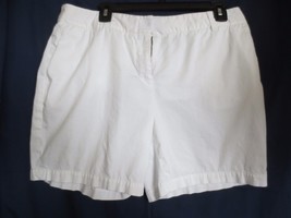 Liz Claiborne New York White Cotton Shorts &quot;Jackie&quot; SZ 12 - £11.76 GBP
