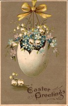 C1910 Easter Postcard egg flower greetings a1 - £16.96 GBP
