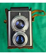 Ricoh Riken F3.5 twin-lens Film Camera Leather Case Anastigmat Japan No551424 - $59.95