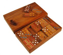 terrapin trading limted Ethical Wooden 28 Piece Thai Dominoes Domino Boxed Set T - £24.43 GBP