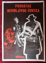 1962 Original Movie Poster The Invisible Dr. Mabuse Lex Barker Vintage Karin Dor - £17.57 GBP