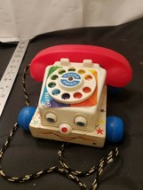 Vintage Fisher Price Chatter Telephone Phone 1961 with Moving Eyes #747 VTG - $17.86