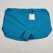 Happily Grey Women&#39;s Nylon Adjustable Waist Shorts Sz Small Aqua Blue New - £15.56 GBP