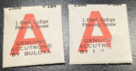 Lot of 2 Vintage Genuine Bulova Accutron 2300 PN# 184 Pawl Bridge Phasing Screw - £11.07 GBP
