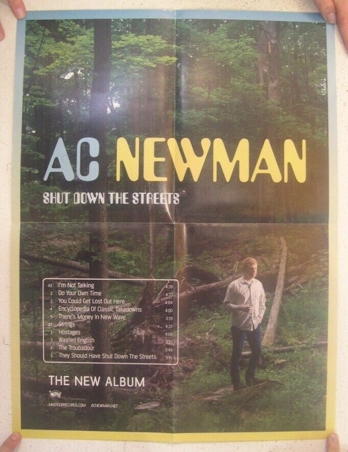 A. C. Newman Poster Shut Down The Streets Album AC A C New Pornographers... - $18.05