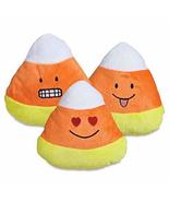 MPP Dog Toy! Emoji Candy Corn Dog Toys Funny Face Halloween Plush 6&quot; Pic... - £8.29 GBP+
