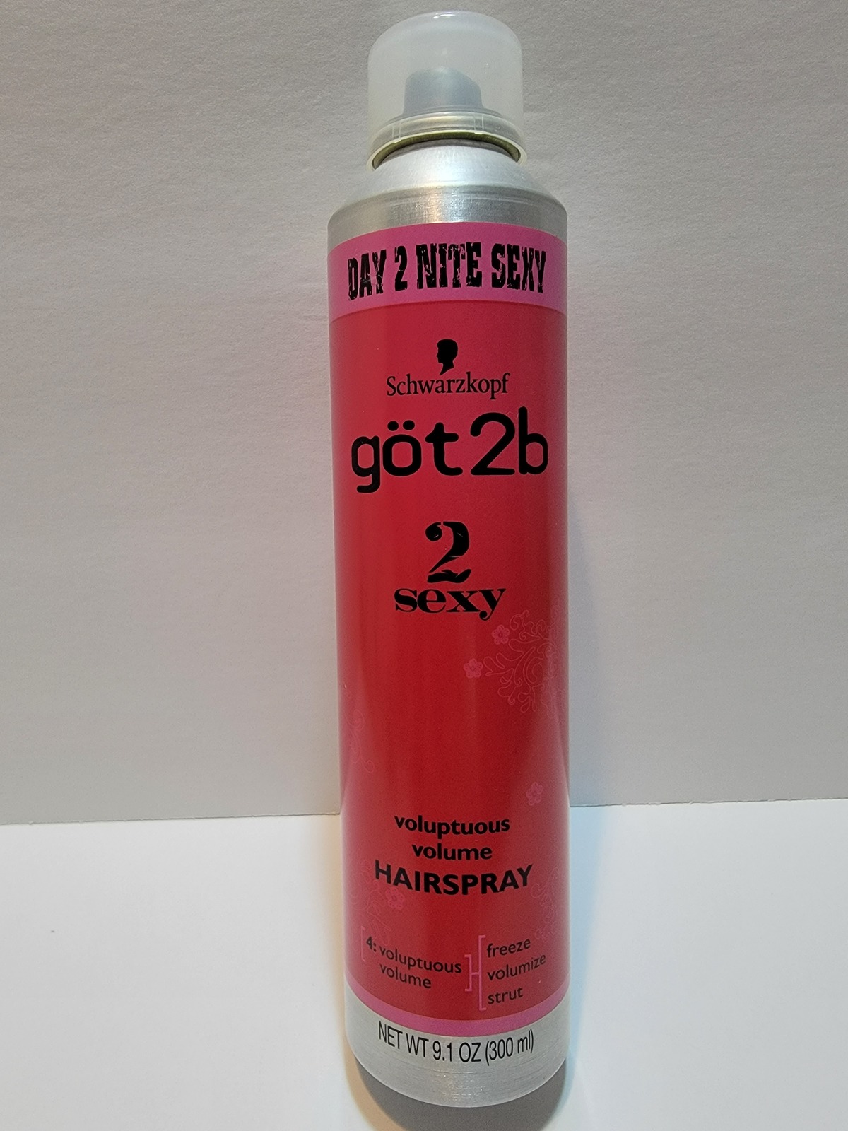 New Schwarzkopf Got2b 2 Sexy Voluptuous Volume Hairspray Strong Hold 9.1 Oz Rare - $40.00