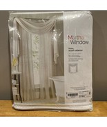 Martha Stewart Semi Sheer Voile Window Scarf Balance 50x144 White - $29.69