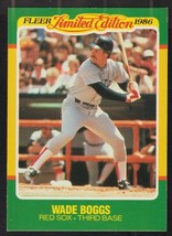 Boston Red Sox Wade Boggs 1986 Fleer Limited Edition Baseball Card 4 - £0.78 GBP