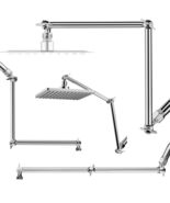 Singing Rain 16&#39;&#39; Brass Shower Head Extension Arm Adjustable Chrome - $440.47 MXN