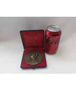 1975 Elizabeth Ann Seton Canonización Bronce Token Medal Azul Funda Ital... - £73.05 GBP