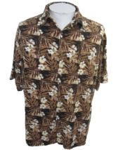 Puritan Men Hawaiian camp shirt XL pit to pit 25.5 aloha luau tropical floral  - £15.49 GBP