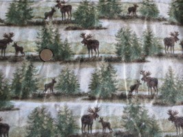4083. Elk - Snuggle Flannel Craft Quilting Cotton Fabric - 40&quot; X 7/8 Yd. - £3.14 GBP