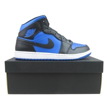 Air Jordan 1 Mid  Sneakers Men&#39;s Size 14 Royal Blue Black White NEW DQ84... - £101.65 GBP
