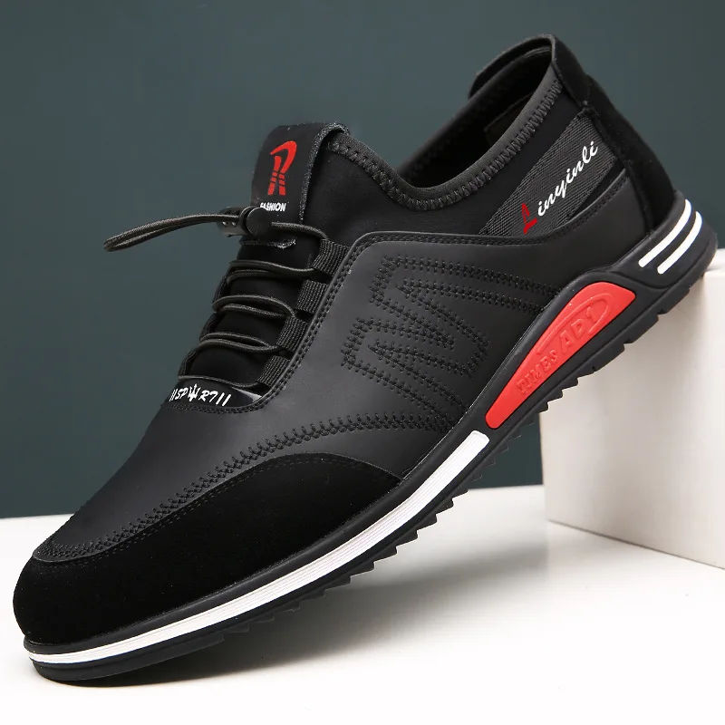 Autumn Men Shoes Lace-Up Men Sneakers Genuine Leather Casual Shoes for M... - £39.03 GBP