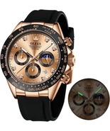 OLEVS Watches for Men Business Diamond Moon Phase Male Watch Chronograph... - $1,806.68 MXN