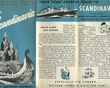 Cunard Line Cruises to Scandinavia Brochure 1952 Queen Elizabeth - £21.68 GBP