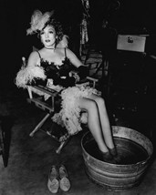Marlene Dietrich In Destry Rides Again Soaking Feet In Tub On Set 16X20 Canvas G - £55.29 GBP