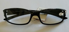 Plastic Framed ~ Reading Eye Glasses ~ Black Frames ~ +3.00 Strength ~ K50 - £11.76 GBP