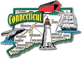 Connecticut Jumbo State Map Fridge Magnet - $7.99