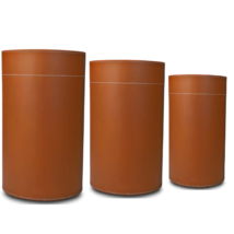 STG Leather Cylindrical Trash Can Dry Waste Trash Can Set Of 3 Dustbin - £270.68 GBP