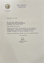 Presidente Ronald Reagan Firmado Carta Bas AC22608 - £1,241.33 GBP