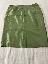 Le Suit Petite Women's Green Rear Zip & Slit Pull-On Pencil Skirt Size 14P image 8