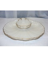 Vintage China by Lenox 12&quot; One Piece Chip &amp; Dip Bowl Platter Shell Shape - $119.74