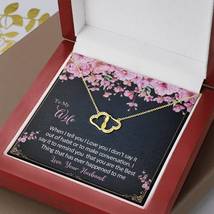 To My Wife Premium 10k Gold Everlasting Love Necklace With 18 Pave Set D... - £123.28 GBP