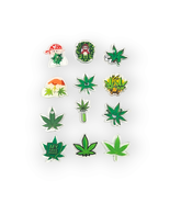 Cannabis Weed Acrylic Flatback Charms Cabochons 12 Piece Lot Keychains C... - £7.76 GBP