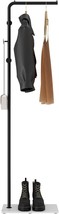 Black Rrg Metal Coat Rack, 67&quot; Coat Hanger Stand With 3 Hooks,, And Dresses. - £71.87 GBP