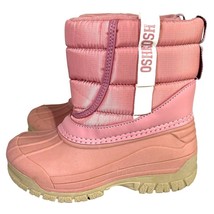 Osh Kosh Boots Snow Rain Pink Splash OF22Q02H Pull On Tab Padded Girls Size 10M - £12.12 GBP