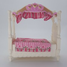 Fisher Price Loving Family Girls Canopy Twin Bed R6068 Dollhouse Furniture 2009 - £8.17 GBP