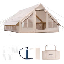 VEVOR Inflatable Tents, 5-8 Person, 300D Oxford , 2 Doors &amp; 4 Mesh Windows - $396.99