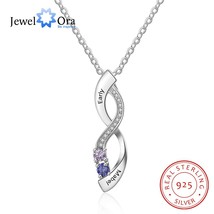 JewelOra 925 Sterling Silver Custom Engraved Pendant Personalized Infinity Name  - £29.49 GBP