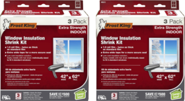 Window Insulation Kit 42&quot; x 62&quot; 3-ct - Frost King V83-3 (2-Pack) - $277.41 MXN
