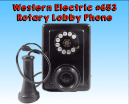 Antique Western Electric #653 (Bell)  Rotary Dial Wall Phone, Candlestic... - £107.91 GBP