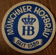 Vintage MÜnchner HofbrÄu Cardboard Coaster Collectible - £2.37 GBP