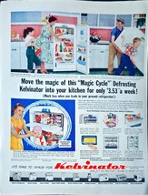 Kelvinator Family &quot;Magic Cycle&quot; Defrosting Refrigerator-1953 Vintage Pri... - $13.30 CAD