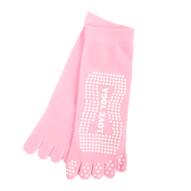 Love Yoga Rainbow Pink Toe Socks (Adult Medium) - £3.57 GBP