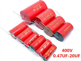 Audiophiler MKP 400V 0.47/1/2.2/4.7/5.6/8.2/10/12/20UF Audio MKP Capacitor Red - £1.26 GBP+