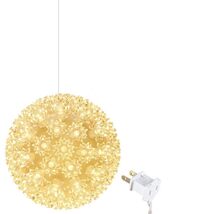 Brightown 6&quot; Christmas Outdoor Sphere Lights 100 Clear Bulbs Plug In - $290.06 MXN