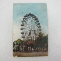 Antique 1920s Austria Giant Ferris Wheel Postcard Wiener Riesenrad Prater Stamps - £16.23 GBP